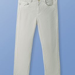 Pine Kids Velvet Woven Full Length Solid Color Pant - Beige-image-37