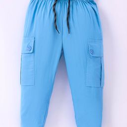 Rikidoos Solid Pocket Detailed Pant - Sky Blue-image-101