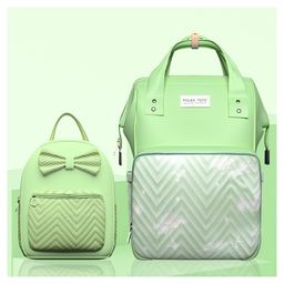 Polka Tots MamaMini Luxe Duo Diaper Bag Combo - Green-4