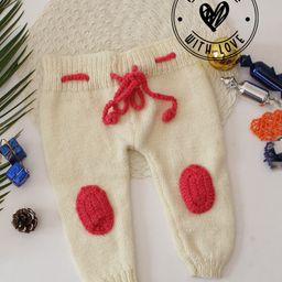 Woonie Abstract Designed Hand Knitted Pajama - Cream-picture-14