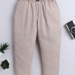 BAATCHEET Cotton Linen Woven Chevron Embroidered Pant - Beige-image-69
