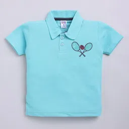 Nottie Planet Boys Polo Collar Applique T-shirt-21