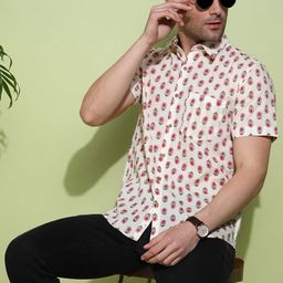 Anouk Men Slim Fit Opaque Printed Casual Shirt-image-98