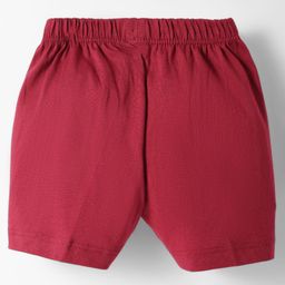 Tango Single Jersey Knit Knee Length Shorts With Lets Go Print - Red image 2