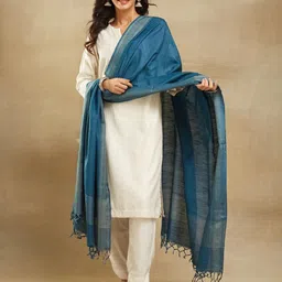 Fabindia Geometric Woven Design Dupatta-image-33