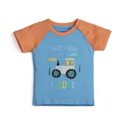 BONTOTS Boys Printed Organic Cotton Applique T-shirt-image-1