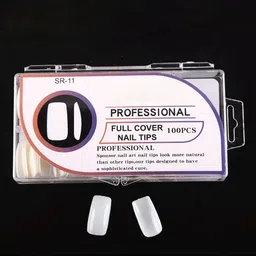 RANORE 100 Pcs Acrylic Press-On Full Cover Nail Extension Tips - White-27