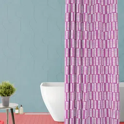 ArtzFolio White & Pink Printed Waterproof Shower Curtain-picture-25