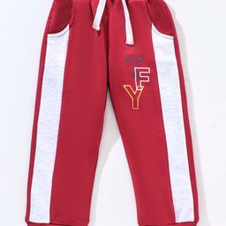 ToffyHouse Full Sleeves Winter Wear Hoodie & Jogger Set Text Move Faster Text Print - Red image 4
