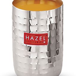 HAZEL Stainless Steel Glass for Drinking Water Unbreakable with Glossy Finish Design Set of 12 Silver - 350 ML image 5