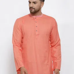 Arch element Mandarin Collar Cotton Short Kurta-image-22