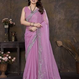 KALINI Embellished Beads and Stones Embroidered Saree-image-9