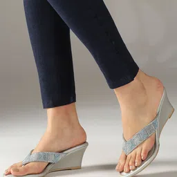 Inc 5 Embellished Open Toe Wedge Heels-5