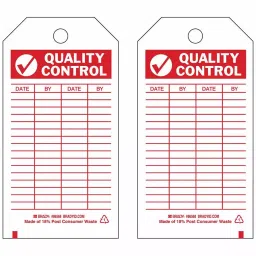 BRADY Tag 3 inch x 5-3/4 inch Red on White for Indoor/Outdoor Usage, 9NML8 (Pack of 10 Pcs)-image-89