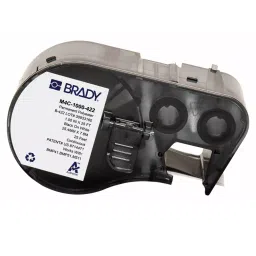BRADY Precut Label Roll Cartridge 25.4 mm (1 Inch) x 7.62 m (25 ft) Black on White, 808DD3-2