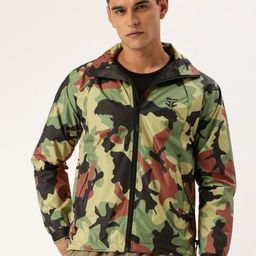 FIFTY TWO Printed Hooded Rain Jacket-image-89