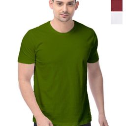 COLOR CAPITAL Unisex Pack Of 3 Solid Round Neck Cotton T-shirts-image-52
