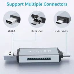 Bestor Portable 3 in 1 with OTG SD Card Reader USB Type C 5000 MBPS, BST_3in1_OTG image 5