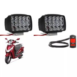Cartronics 15  LED Fog Light With On/Off Switch  for Hero Destini 125  (Set of 2 Pcs)-47