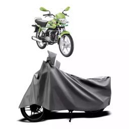 Auto Pearl Two Wheeler Cover with Bag for Hero HF Deluxe Eco, Silver-image-81
