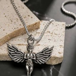 SALTY Pack of 2 Men Greek Angel Silver Chain-image-66