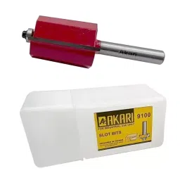 Akari 9100 8 mm Shank Red and Silver Metal Slot Bit, RB-55 (Pack of 100)-image-50