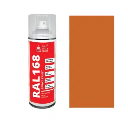 One sixty eight Spray Paint Gloss Finish 400 ml Orange Brown, RAL 168 - 8023-image-71