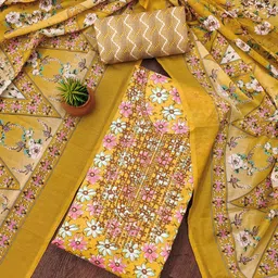 Panzora Printed Unstitched Dress Material-image-2