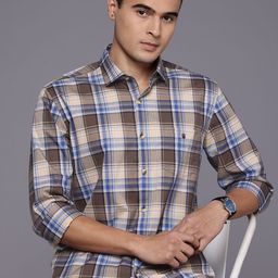 Louis Philippe Sport Slim Fit Checked Pure Cotton Casual Shirt-picture-14