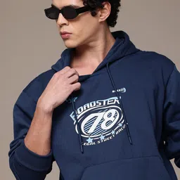 Roadster The Lifestyle Co. Printed Relaxed Fit Hooded Sweatshirt-picture-13
