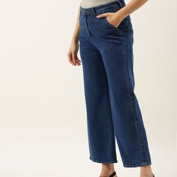 all about you Women Blue Flared High-Rise Stretchable Cropped Jeans-image-86