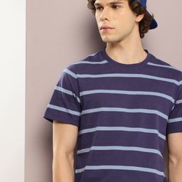 Kook N Keech Men Striped Pure Cotton T-shirt-image-101