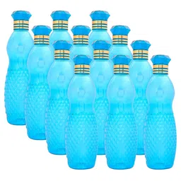 Aura Blue & Gold-Toned 12 Pieces Textured Water Bottles-1 L Each-picture-49