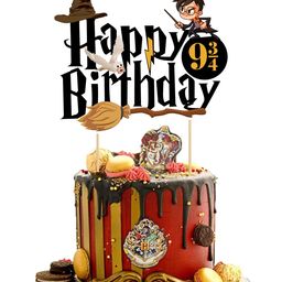 Zyozi 1 PCS Harry Potter Happy Birthday Cake Topper for Harry Potter Theme-13