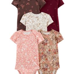Carter's 5-Pack Half-Sleeve Bodysuits - Multicolour-image-76
