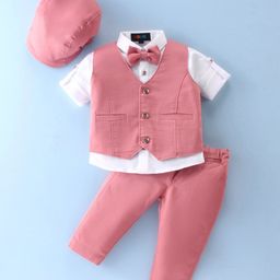 Robo Fry Full Sleeves Party Suit Solid - Pink-image-78