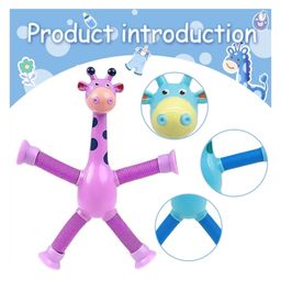 ARCADE TOYS Telescopic Suction Cup Giraffe Stretchy  Toy With Light for Kids - Colour may vary-25
