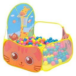 BabyGo Kids Activity Giraffe Ball Pool for Kids Play Tent House (without ball) - Yellow-3