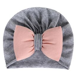 SYGA Plaid Bow Knot Turban Hat Stylish Headwear - Grey-picture-47
