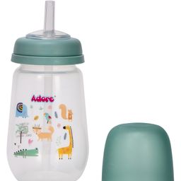 Adore Zeta Wideneck Straw Sipper with Dust Free Hood- Spill Proof- 250ml- Green-picture-27