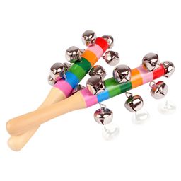 COZY VIBES Percussion Musical Educational Instrument Bells Sleigh Hand Bell Baby-PACK OF 1-COLOR MAY VARY-16