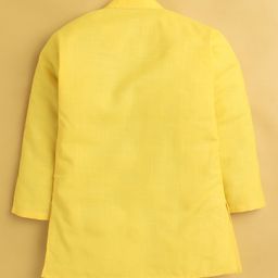 Jeet Ethnics Full Sleeves Graph Checked Designed Kurta With Pyjama  - Yellow image 4