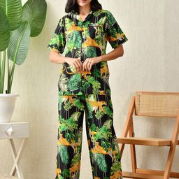 Saanvi Collection Tropical Printed Night suit-image-53