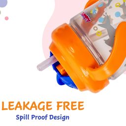 Adore Itzy Bitzy Straw Sipper with Twist & Sip Head with Twin Handle (Orange) image 4