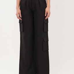 HIGH BUY Women Relaxed Loose Fit High-Rise Trousers-image-94