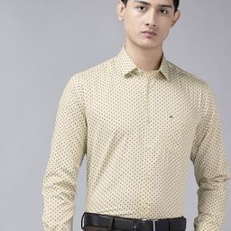 Arrow Manhattan Slim Fit Geometric Printed Pure Cotton Formal Shirt-picture-27