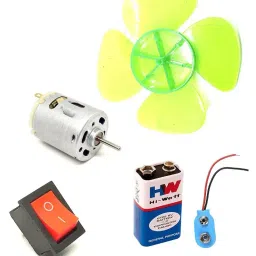 Invento ISC 1946-D 27x33 mm DC Motor with Blade Fan/Rocker Switch and Battery-23