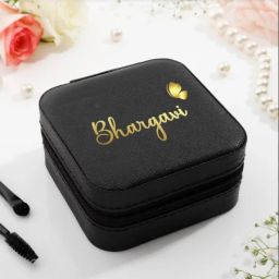Mini Jewellery Organizer Box - Personalized - Black-image-6