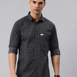 Majestic Man Men Comfort Slim Fit Checked Pure Cotton Casual Shirt-picture-30