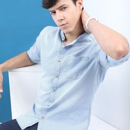 HIGHLANDER Men Solids Denim Shirt-image-48